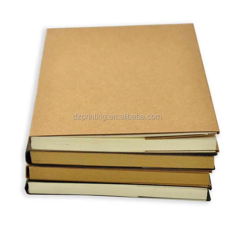 product-A5 Journal Nude Binding Plain Kraft Paper Cover Notebook With 100gsm Blank Pages-Dezheng-img-1
