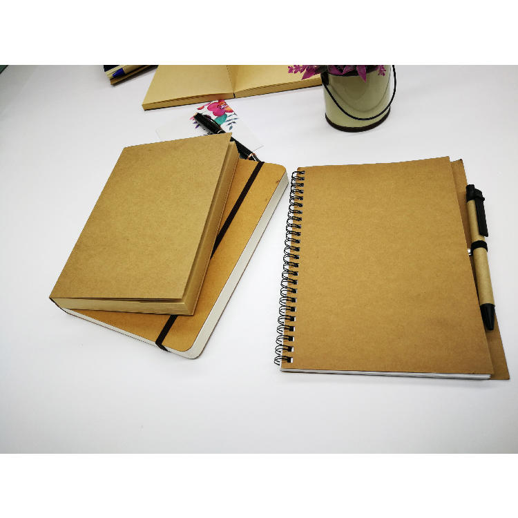 product-Custom Logo Print A5 Journal Sewing Stitching Blank Kraft Paper Notebook SketchBook-Dezheng--1