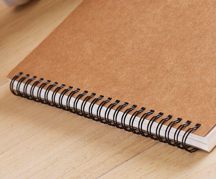 product-A4 Best Wholesale Blank Brown Drawing Sketchbook With 160 Pages Kraft Paper for drawing and -1