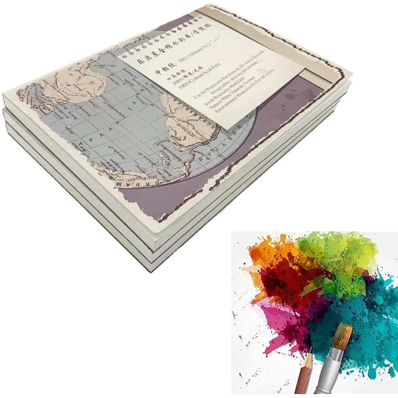 New design Cotton Watercolor Paper Textured Surface Watercolor Pad
