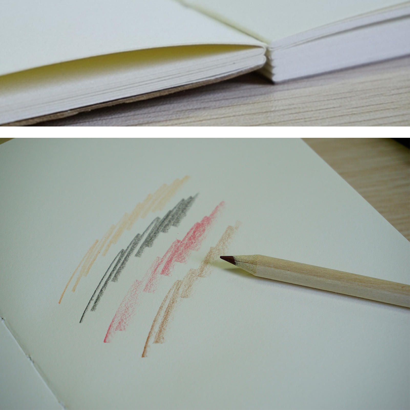 product-Dezheng-A5 Journal Blank Kraft Notebook Custom Sketchbook With Nude Spine Exposed Binding-im-1