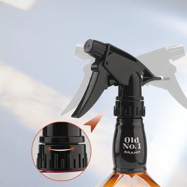 wholesale transparent 600ml plastic hair spray nozzle bottle with spray trigger