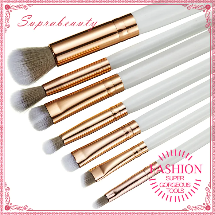 Somke eyeshadow cosmetic brush Stunning rose gold ferrule marbleous eye makeup brush set