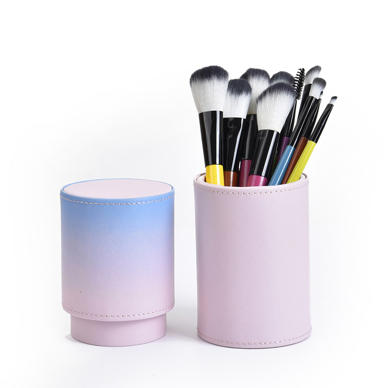 Free sample Pink&Blue color private label mermaid Cosmetic Brush Set
