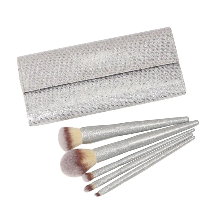 Nouveaux ensembles de pinceaux de maquillage de créateurs de style créez votre propre kit professionnel de marque pinceaux de maquillage à poignée scintillante