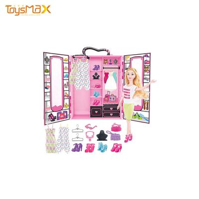 Fashion toypretend baby doll game girl wardrobe different cloths 11.5 inch doll set
