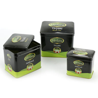 Multipurpose Green Tea Tinplate Can Tea Box With Full Printing