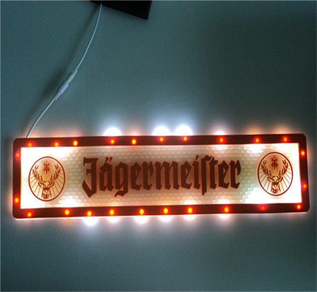pvc led light illuminated bar runner counter mats