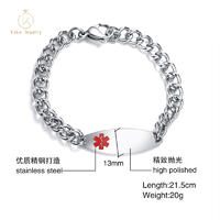 Wholesale stainless steel jewelry ladies medical sign bracelet BR-499