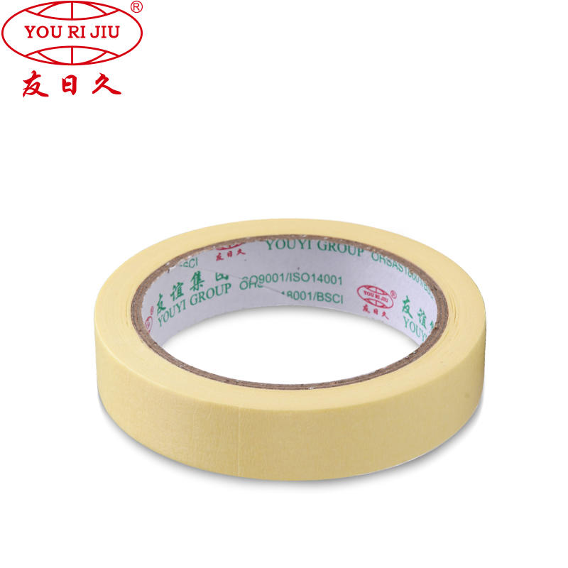 High resist temperature 120 degree crepe paper hot melt waterproof masking tape