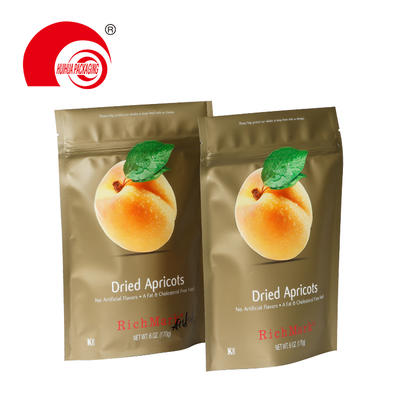 High Barrier Fruit Packaging Pouch Stand Up Dried Apricots Storage Bag with Zipper