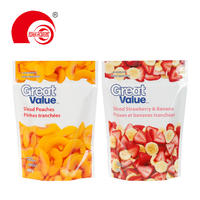 Customized Printing Fruit Packaging Plastic Bag Sliced Peaches Banana Strawberry Storage Pouch