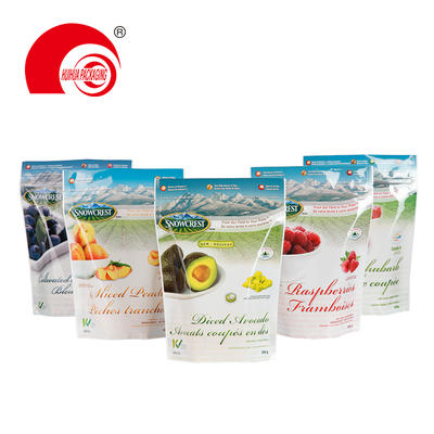 Heat Seal Plastic Packaging Bag Stand Up Fruit Avocado Packaging Pouch Doypack