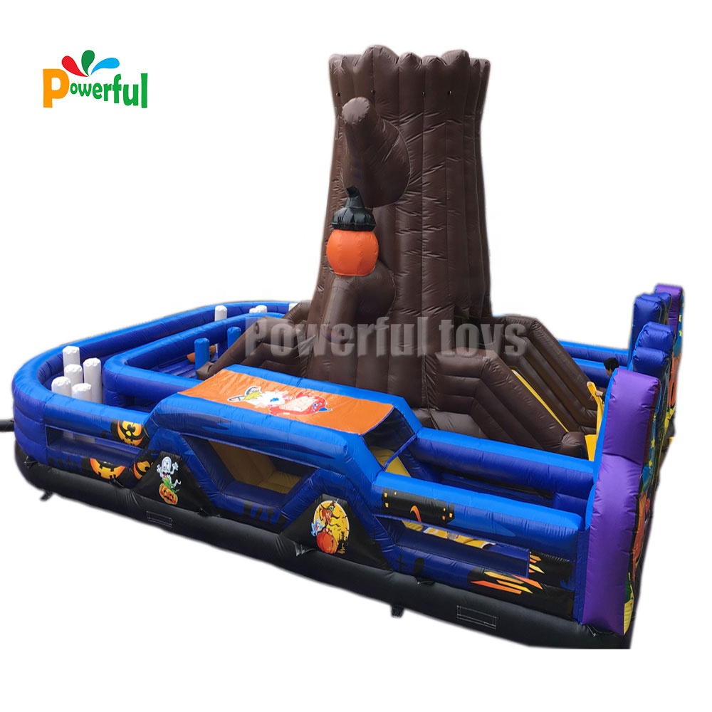 New arrival halloween theme inflatable fun city jumping bouncy house for amusement park