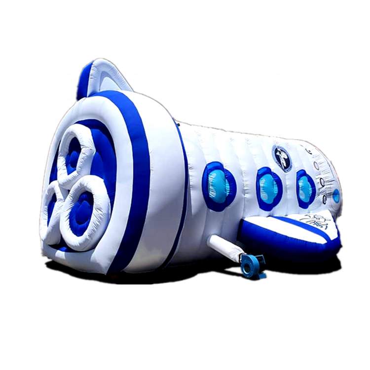 Hot design airship airplane inflatable obstacle course mini amusement park