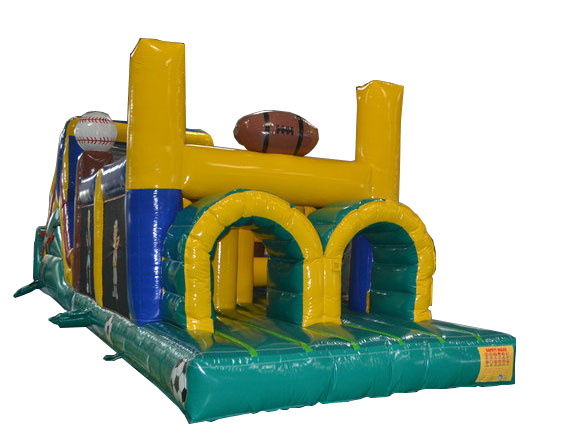 Crazy challenge PVC inflatable obstacle bouncy course