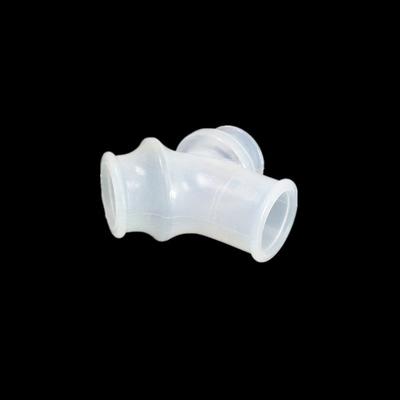 custom rubber molded connector elbow transparent tube