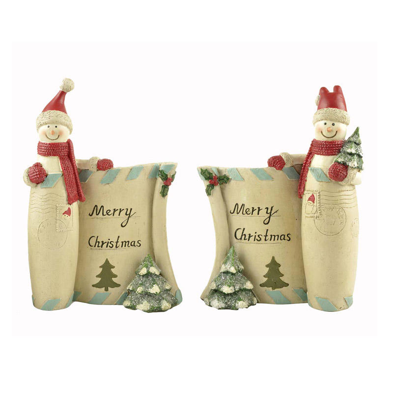 Resin Christmas decoration Santa figurine design for home gifts
