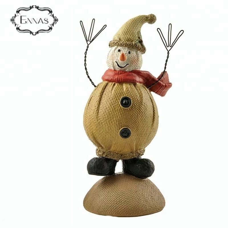 Resin decorative snowman figurine decoration for christmas
