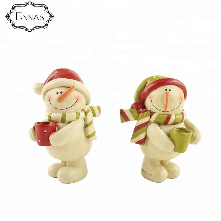 Christmas Nativity Set Resin Cartoon Snowman Figurine Decoration