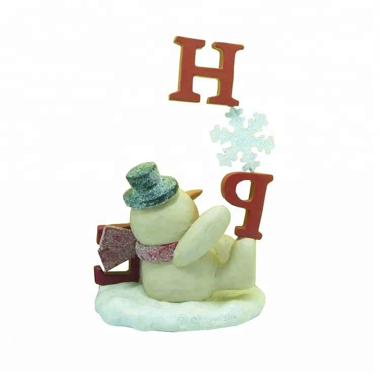 2020 Wholesale Hand Made Gift Craft Polyresin Snowman