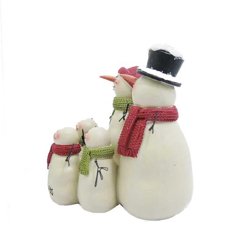 Love never snowmen with three children resin figuresnowmen Christmas decoration supplies