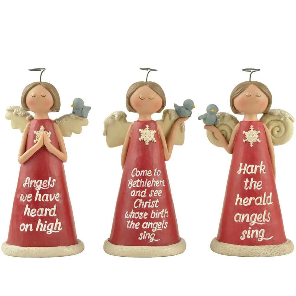 Best selling product custom resin decorative animated christmas angels
