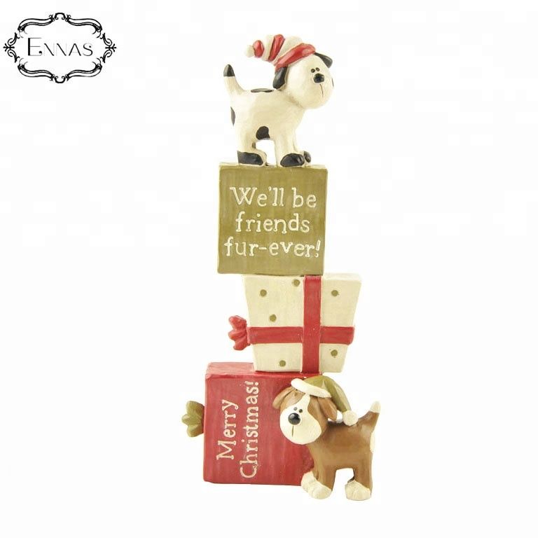 2019 most popular resin cute puppy gift Christmas decorations