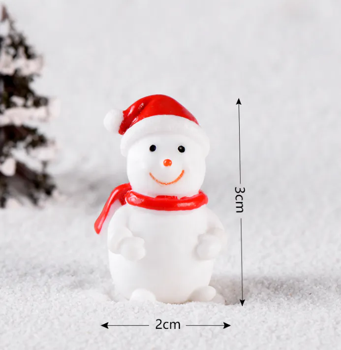 Ready products for selling miniature resin snowman figurine for Christmas ornaments