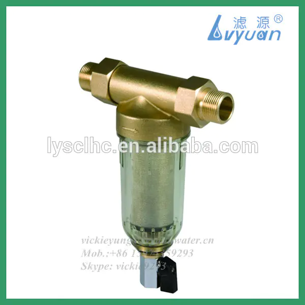 Plastic material 10 inch brass teeth connection water filter house for pipe pre filtration