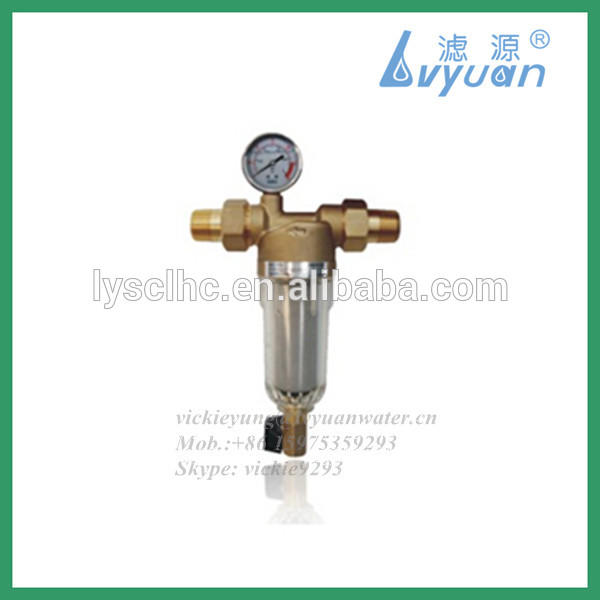Plastic material 10 inch brass teeth connection water filter house for pipe pre filtration