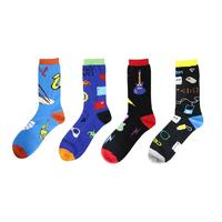 Men custom happy funny cotton designs colorful socks