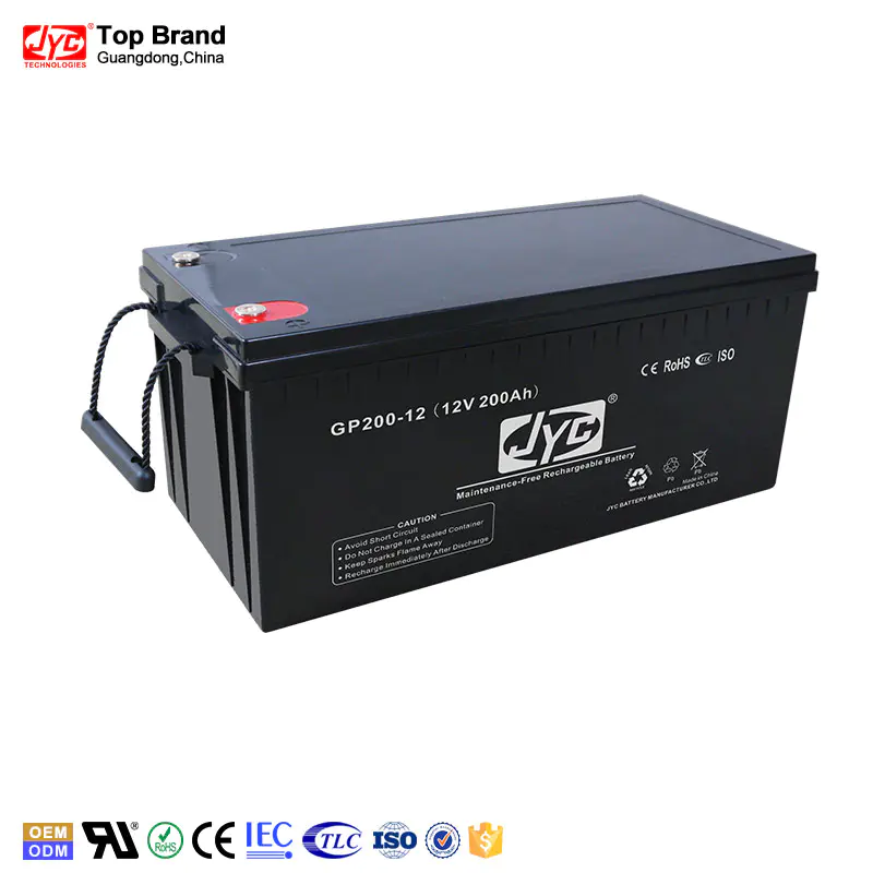 Guangdong supplier jyc agm deep cycle battery 12v 200ah
