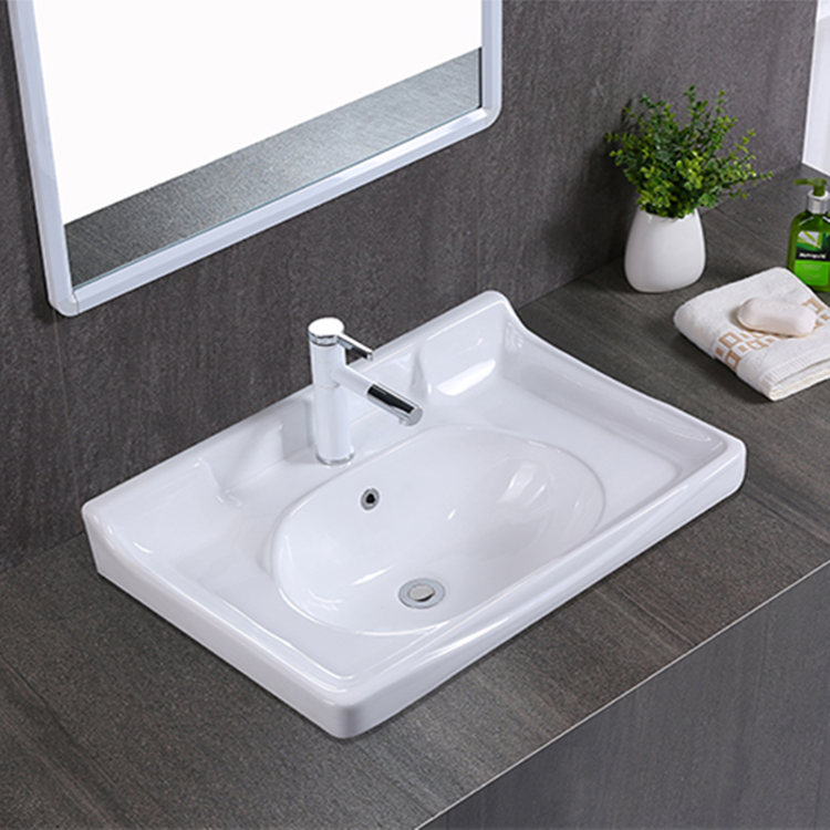 Sanitary ware white installing bathroom basin for cabinet