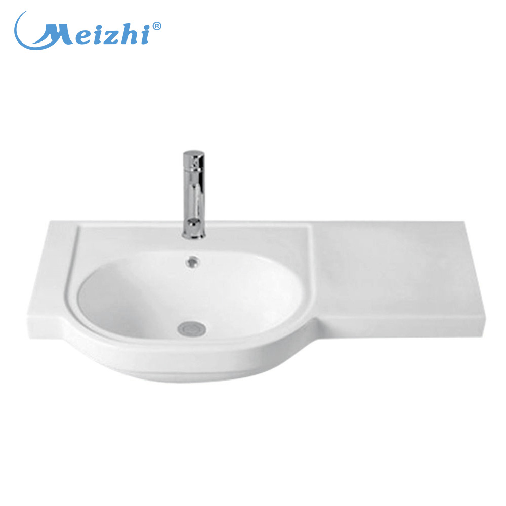 Sanitary ware shape bathroom half vessel sink