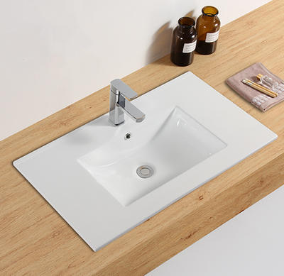 Bathroom different size thin rectangular cabinet basin sink
