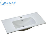 Sanitary modern bathroom cabinet ceramic wash hand basin