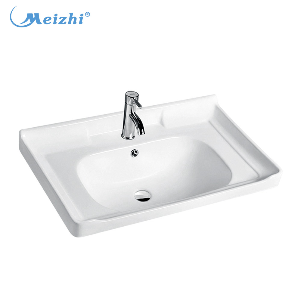 Bathroom ceramic molded wash sink countertop vanity basin price