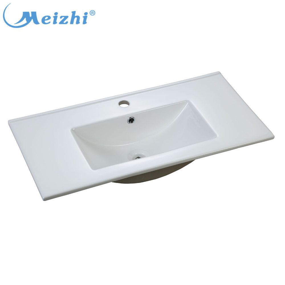 600-1000mm Bathroom ceramic rectangular cabinet wash basin