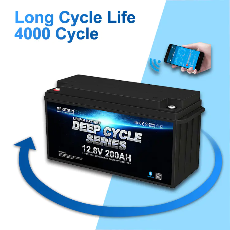 12V 200Ah Rechargeable Solar Lithium Ion Phosphate Pack Deep Cycle LiFePO4 12v 200ah Battery With Bluetooth