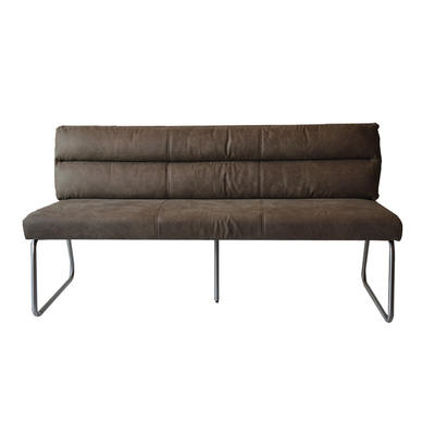 Guanxin Furniture Bench in Brown Fabric with Round Tube DD6281-3