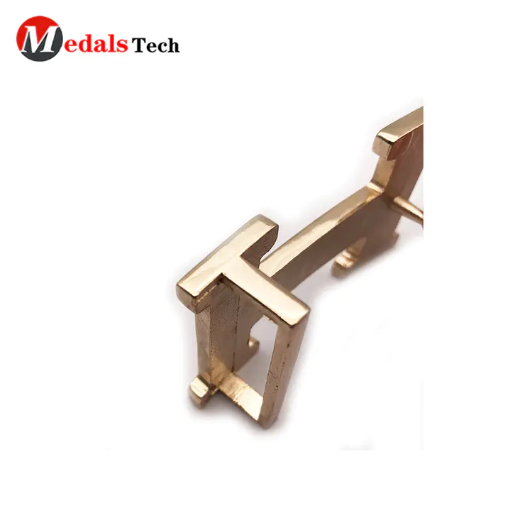 High quality letter shape gold die casting bagbelt buckles