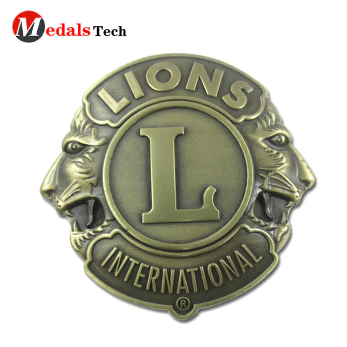 Promotional custom military antique gold belt buckle for men