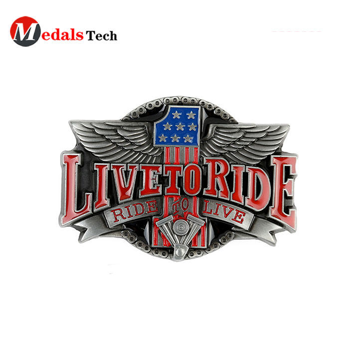 China promotional supplier custom znic alloy silver quality metal head belt buckle