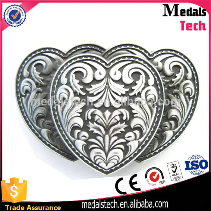 Lower price die casting custom 3D engrave sterling silver belt buckle