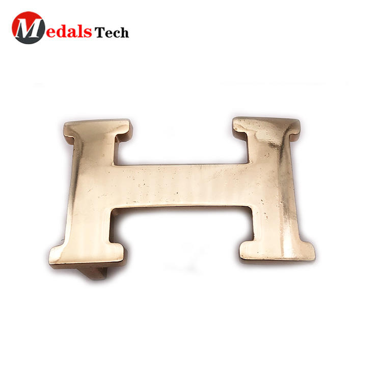 High quality letter shape gold die casting bagbelt buckles