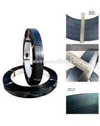 china factory distributor Blue and Black Painted Steel Binding Packing Iron Metal steel strap 0.8*31.75mm