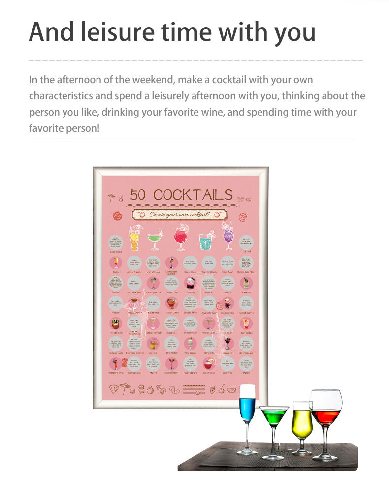 product-Dezheng-DDP OFF Create Your Own Cocktail Bucket List 50 Cocktails Scratch Off Poster-img-1