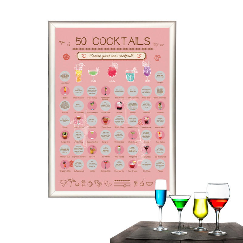 product-DDP OFF Create Your Own Cocktail Bucket List 50 Cocktails Scratch Off Poster-Dezheng-img-1