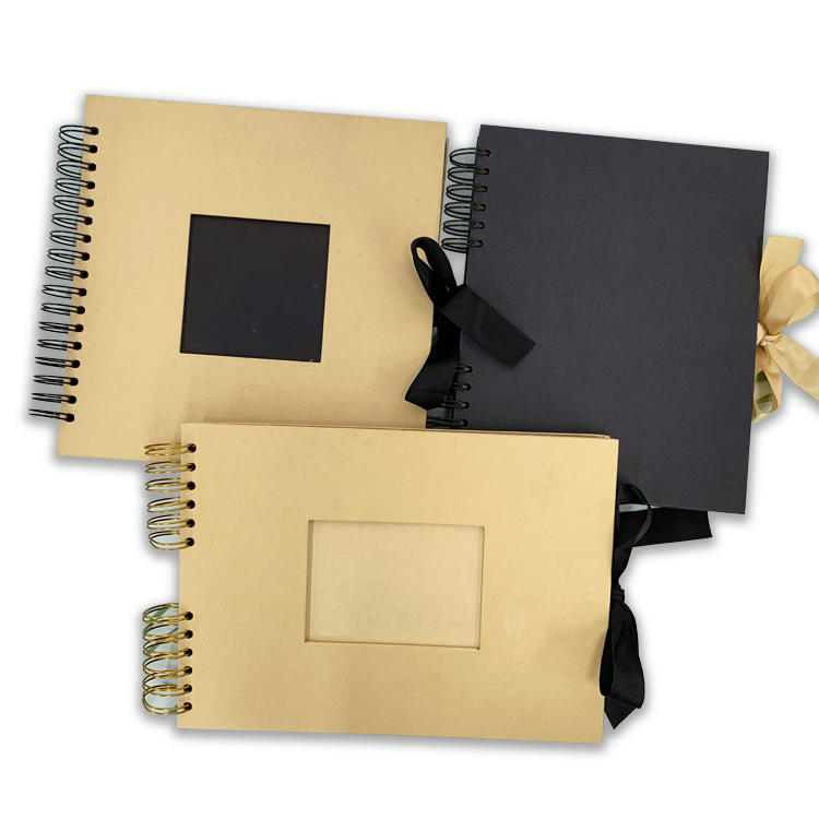 product-DDP OFF Blank Kraft Paper Cover Black 80 Pages Wedding Photo Album-Dezheng-img-1